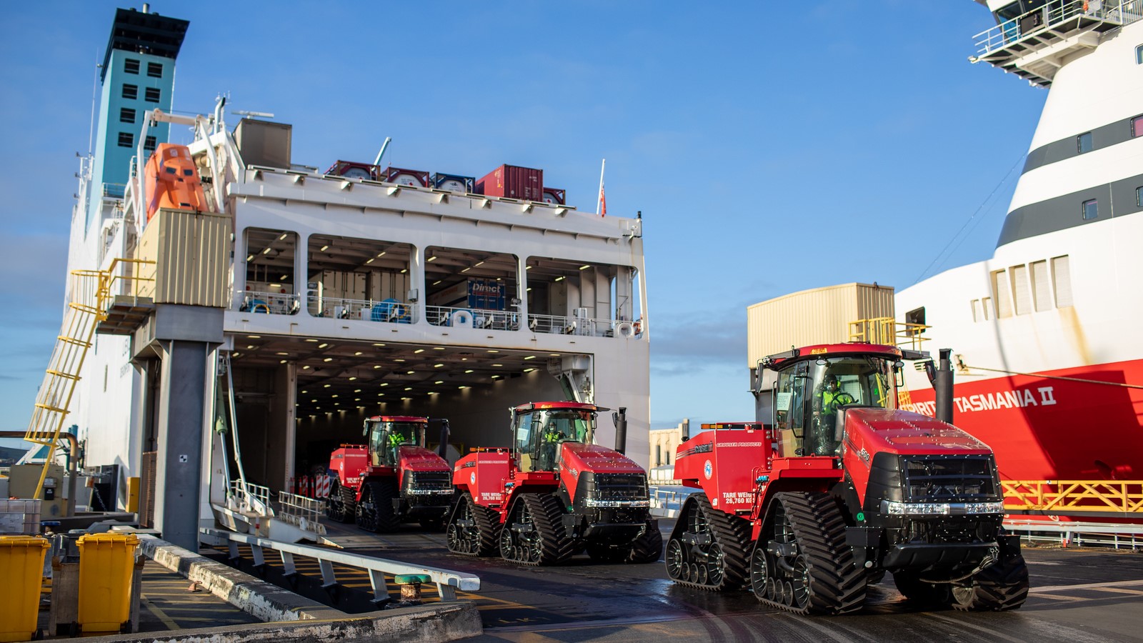 Case IH Steigers arriving in Tasmania