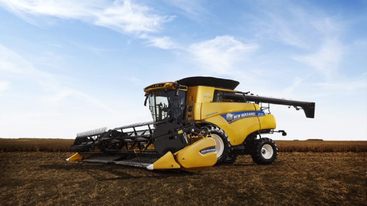 Con inteligencia artificial integrada llega a Expoagro la nueva cosechadora de New Holland Agriculture