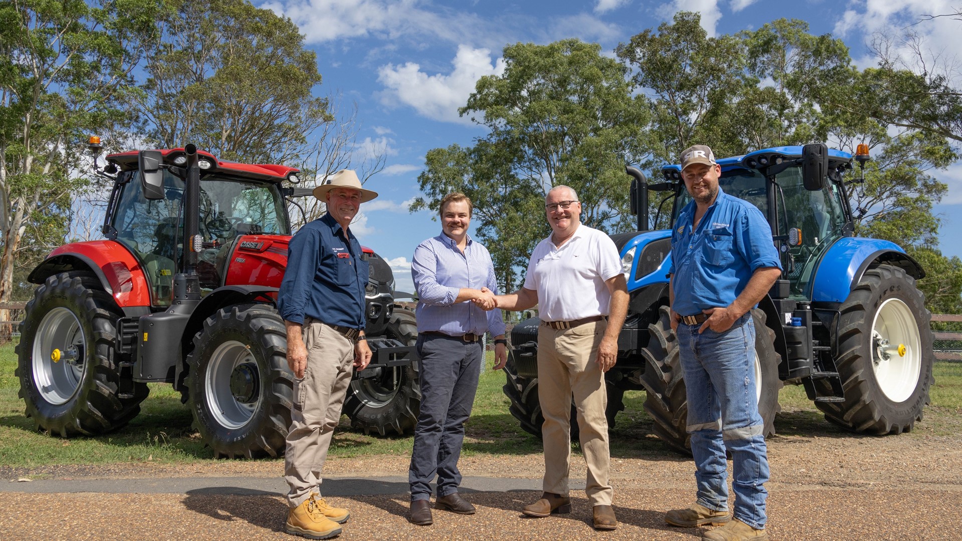 Tocal College shakes hands on a new partnership with ag machinery brands Case IH and New Holland