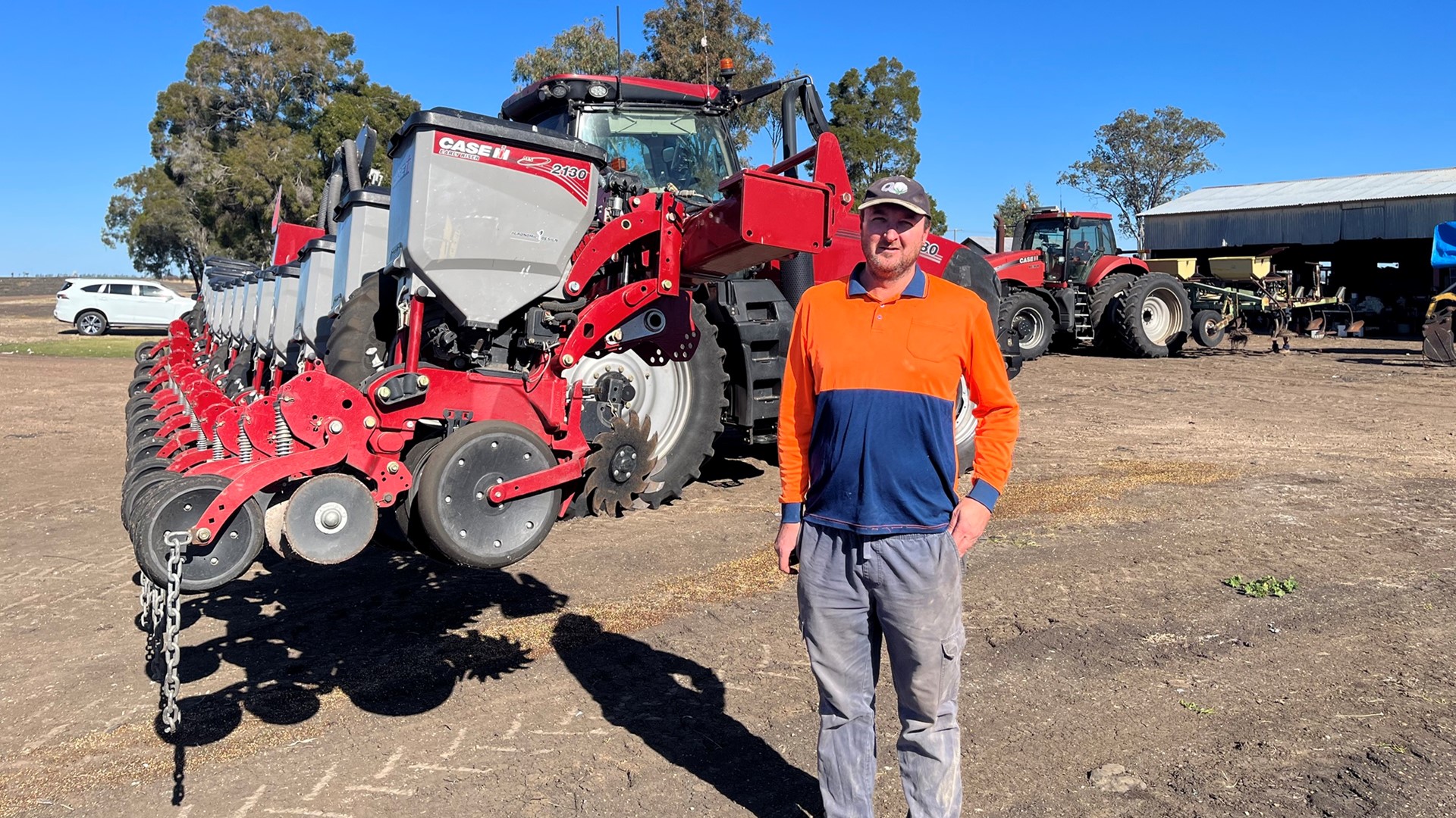 Shane Keeley with his Case IH Early Riser planter