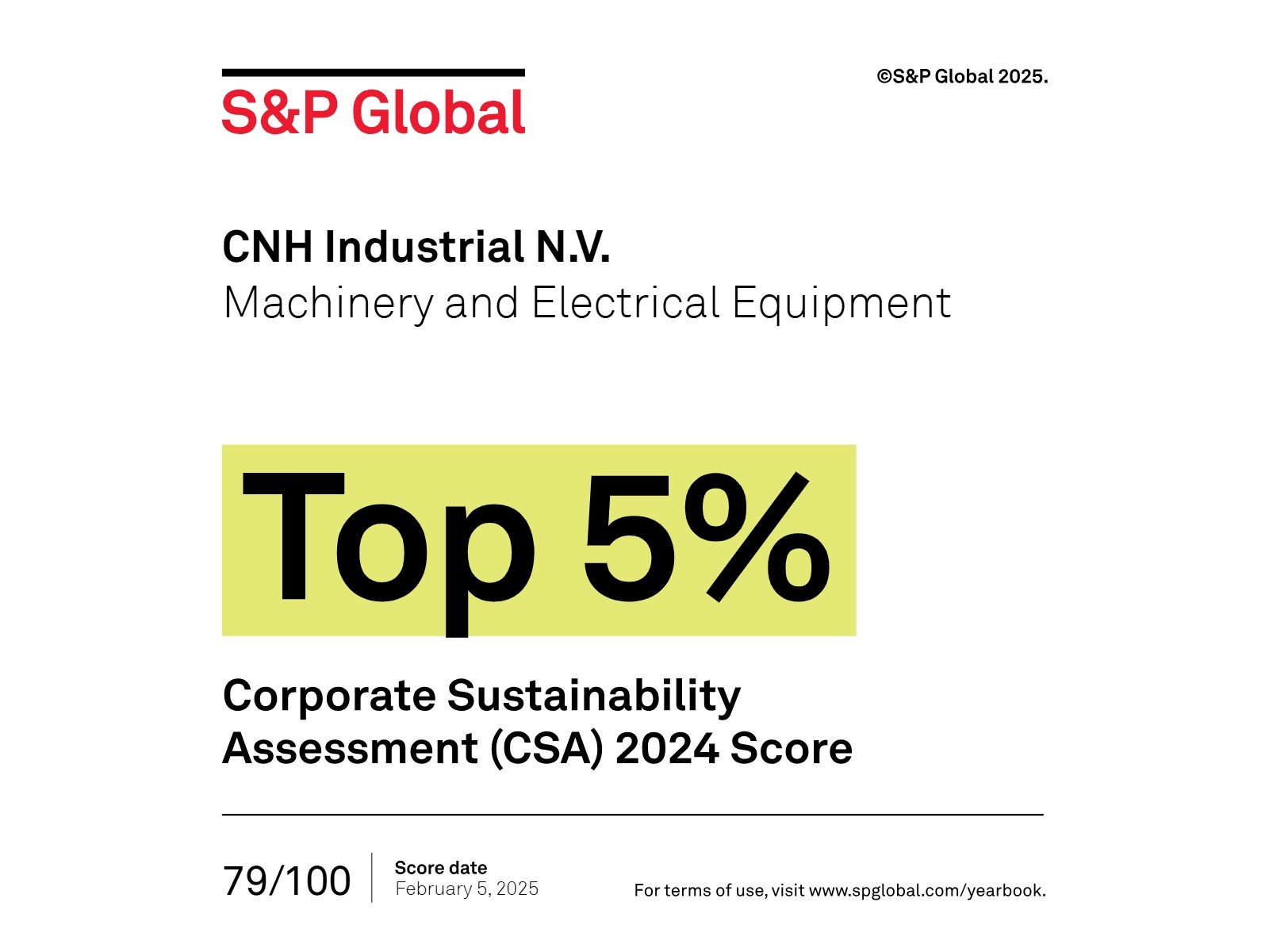S P Global yearbook CNH emblem