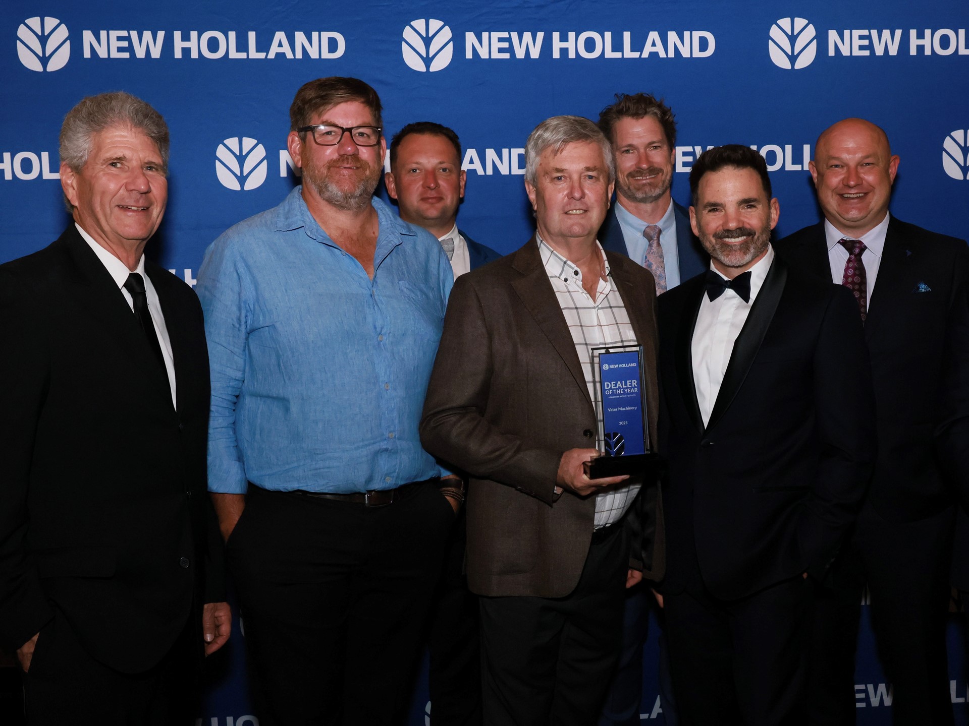 The Vater Machinery team and CNH team celebrating at the Dealer of The Year Awards in Adelaide South Australia