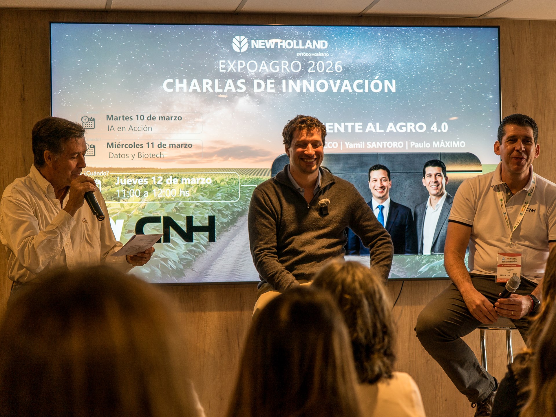 New Holland y el Parque de Innovacion realizaron un ciclo de charlas sobre tecnologia e innovacion en Expoagro