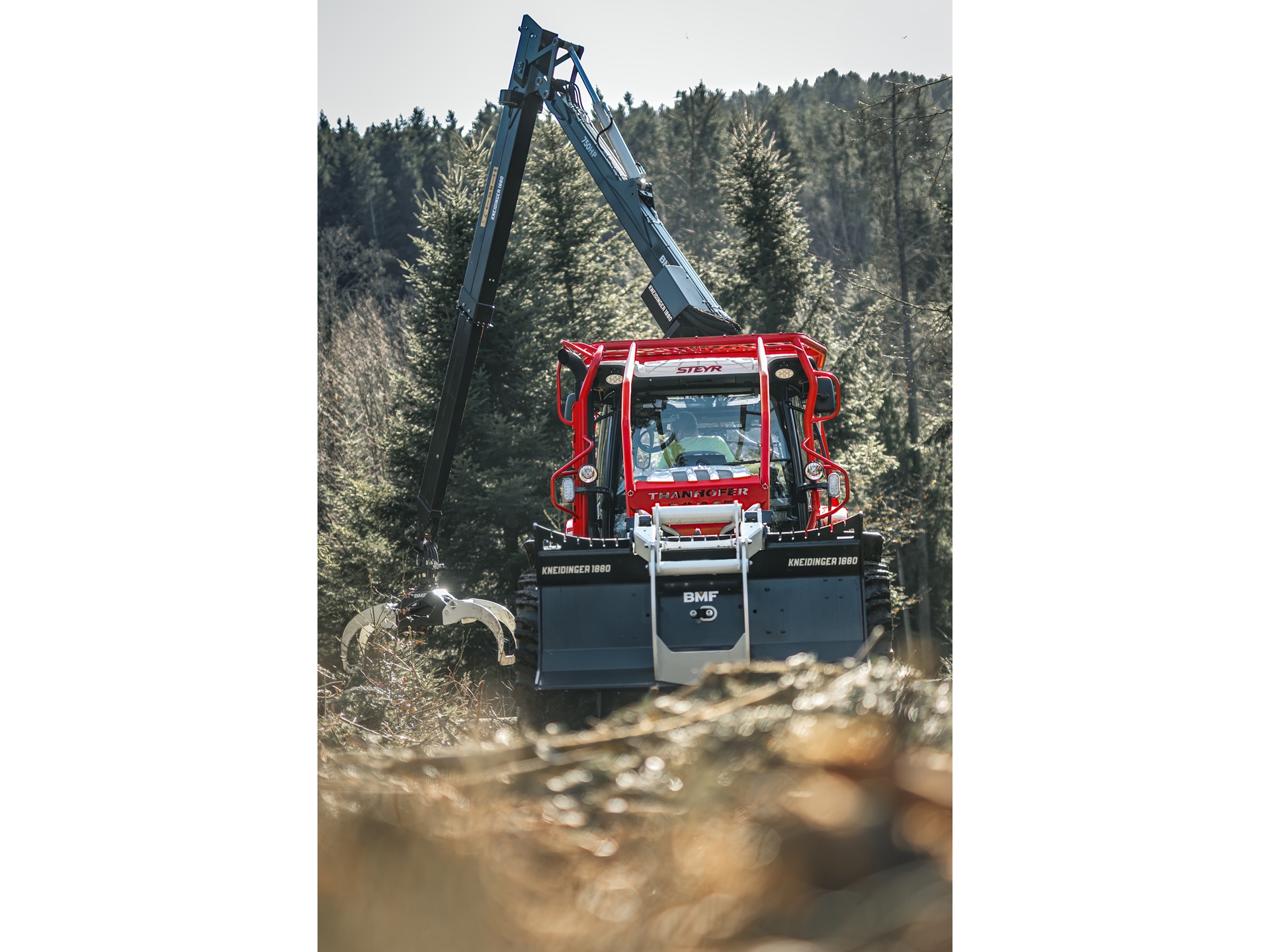 STEYR 6150 Profi CVT forestry crane
