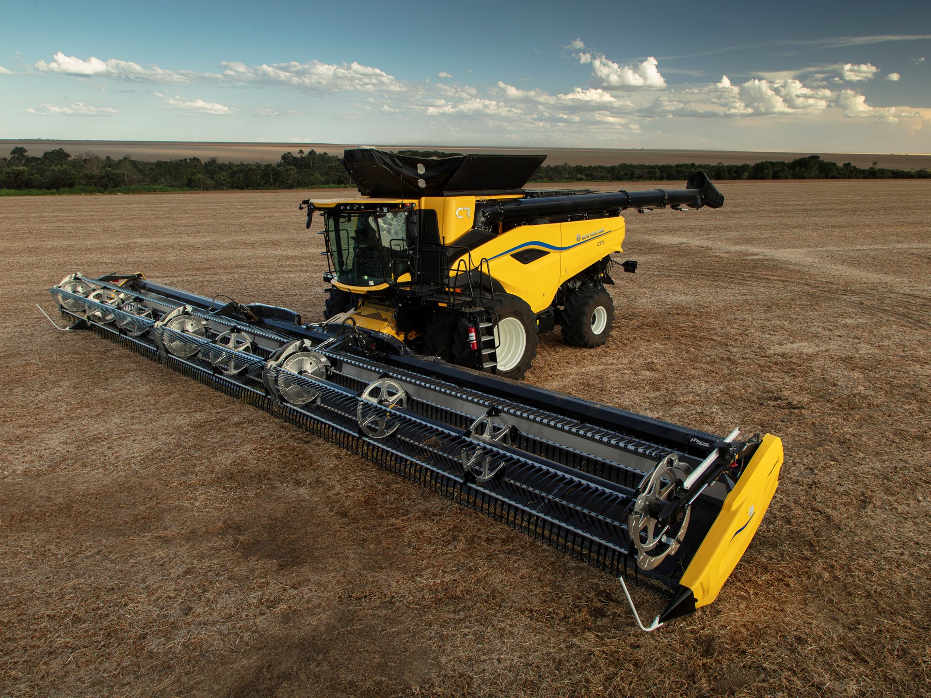 Colheitadeira CR11 com a nova plataforma draper FD2 New Holland by MacDon