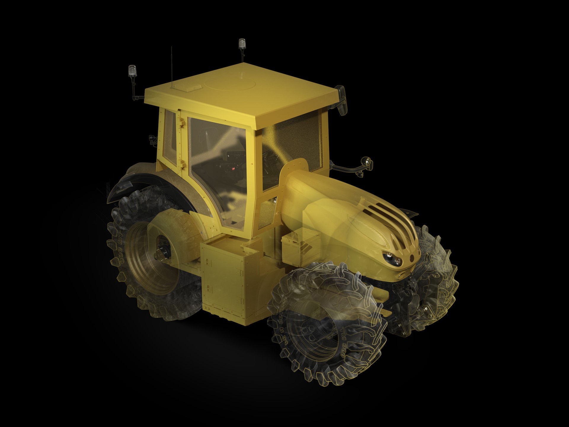STEYR Terrus CVT protected tractor concept developed in collab with Mehler Protection presented at Eurosatory 2026