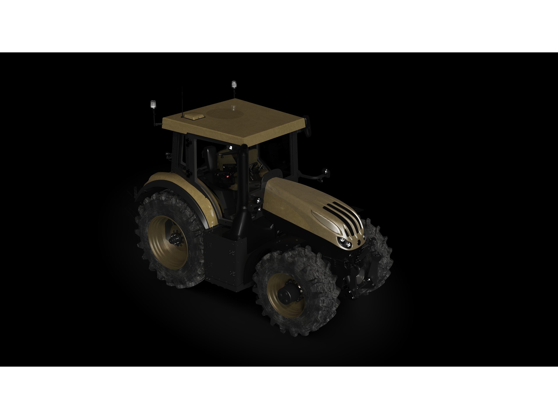 STEYR Terrus CVT protected tractor concept developed in collab with Mehler Protection presented at Eurosatory 2026