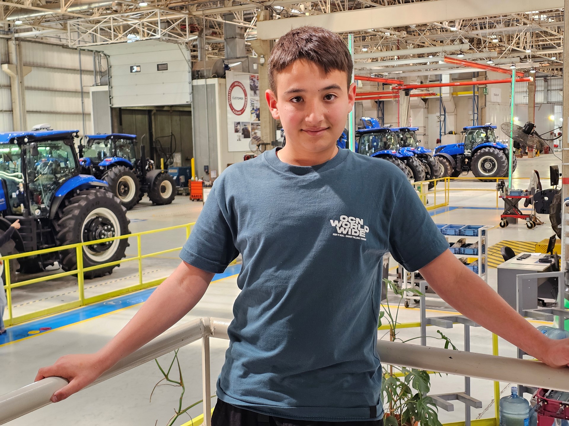 Thiago Principe en la planta de CNH en Cordoba