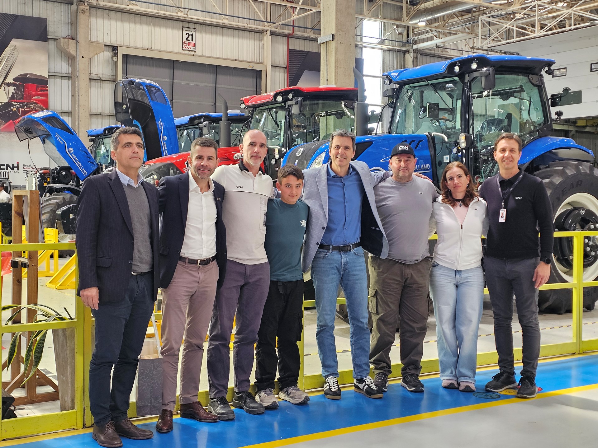 Thiago Principe en la planta de CNH en Cordoba