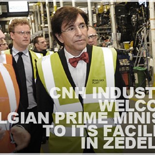 Belgian Prime Minister tours the production lines in Zedelgem, Belgium