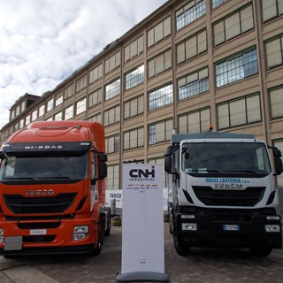 Two Iveco Stralis Hi-Way trucks powered by LNG (Liquefied Natural Gas)