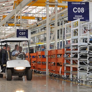Guests are taken on a guided tour of the new CNH Industrial facility in Rosslyn Pretoria