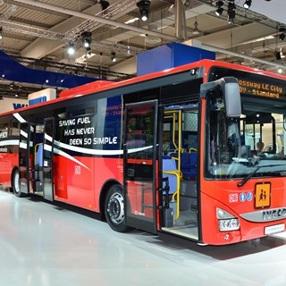 The Iveco Bus Crossway in school bus livery