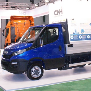 CNH Industrial NGVA stand in Brussels with the Iveco Daily.
