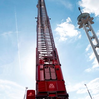 The Magirus M68L the world's highest turntable ladder at 68 metres