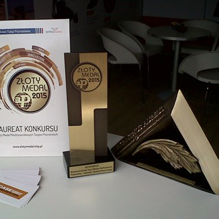 The gold medal conferred on the Case Grader at the Intermasz trade fair in Poland