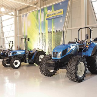 Product display inside the New Holland Customer Centre at the Jesi Plant
