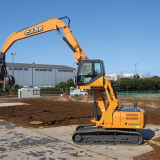 Case CX240 BMH crawler excavator in waste handling guise