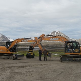 Case Crawler Excavators Delivery to Kings Bay AS Norwegian government research facility