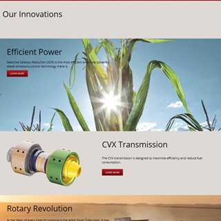 The Case IH redesigned website that offers maximum customer comfort Screenshot - innovations detail