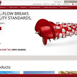 The Case IH redesigned website that offers maximum customer comfort Screenshot - Axial Flow rotor detail