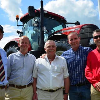 The winner of the charity auction of the Case IH Puma at Cereals 2014