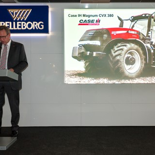 Matthew Foster, Vice President Case IH EMEA accepts the Tractor of the Year Award for the Magnum CVX 380