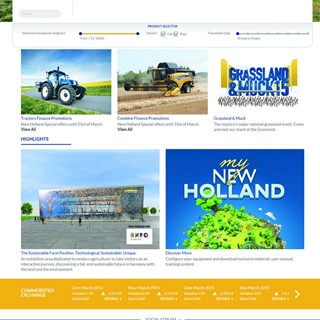 New Holland Website Product Section