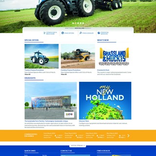 New Holland Website Home Page