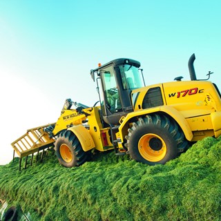 W170C wheel loader on a silage clamp