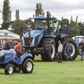 Modern New Holland tractors were also on display at the Blue Force 1000 historic tractor event