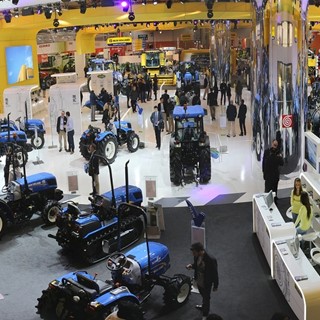 The New Holland stand at the 50th anniversary edition of FIMA