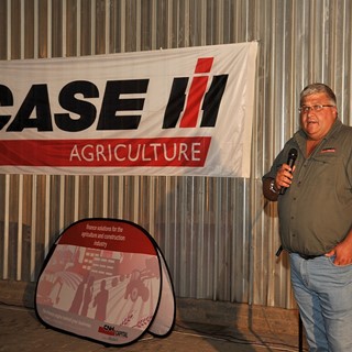 Jaap Van der Westhuizen dealer principal of Cairo Group giving a speech during the Case IH Training Camp in South Africa