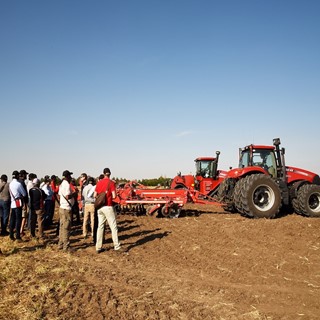 The participants, of the training camp, had the opportunity to test drive Case IH tractors and combines