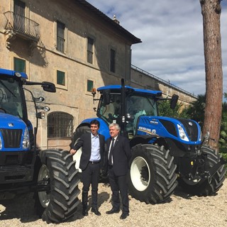 Maurizio Martina, Minister for Agriculture, Food and Forestry with Carlo Lambro, Brand President New Holland Agriculture