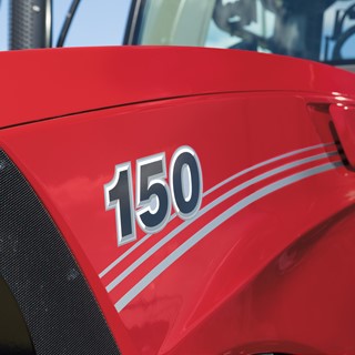 The redesigned hood of the new Maxxum line