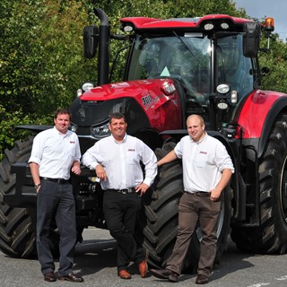 Precision Farming Specialists Ross MacDonald (left), Shaun Price (center) and John Downes