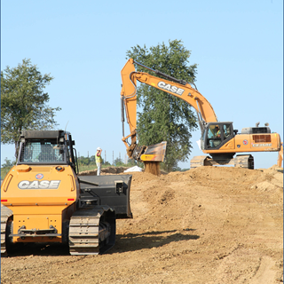 The 2050M Dozer and CX350C Excavator on the KO Pipeline Project