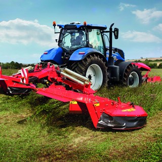 New Holland Tractor with a butterfly mower