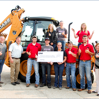 The 580N CASE backhoe will be used to train students in both construction and agriculture departments.