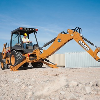Backhoe loaders provide utility contractors an added level of flexibility with a wide selection of attachments
