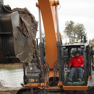 Claude Gagne, founder of Gagne Excavation, purchased his first CASE backhoe in 1959