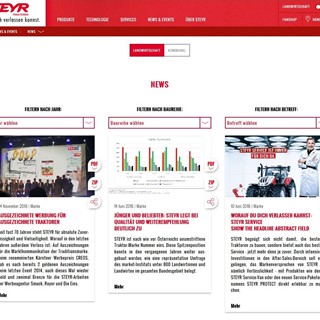 New STEYR Wesbite News Page