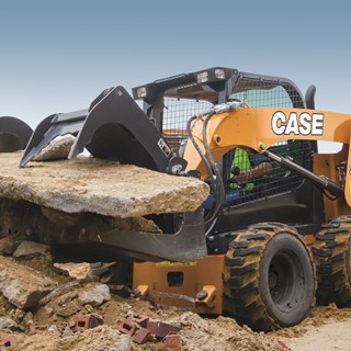 CASE Construction SR210 skid steer loader with the new livery