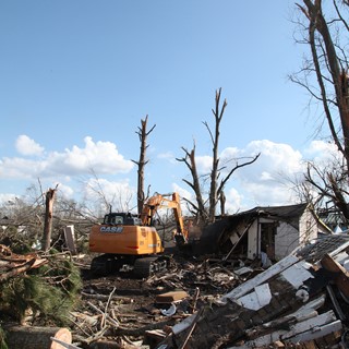 Veteran-led disaster relief organization Team Rubicon deployed its heavy equipment operators to Hattiesburg, Mississippi