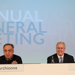 CNH Industrial Chairman Sergio Marchionne and CEO Richard Tobin at AGM