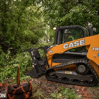 CASE TR310 CTL clears brush as part of Operation Joe Louis