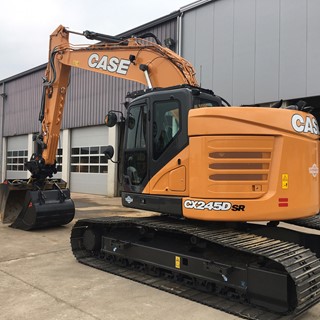 First CASE CX245D SR excavator delivered is at work on Belgium jobsite