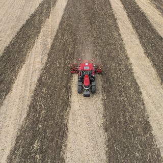 Case IH Puma Tractor working using advanced AFS skip row functionality
