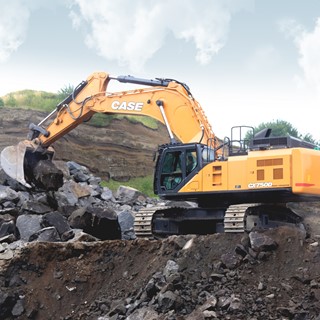 The CX750D Excavator is the largest and most powerful machine in the CASE excavator range